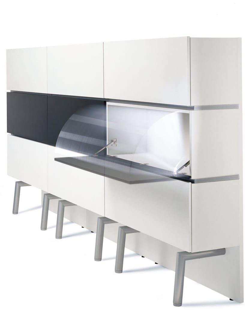 ISOTTA Tall office storage unit Isotta Collection By NEWTOM by Ultom