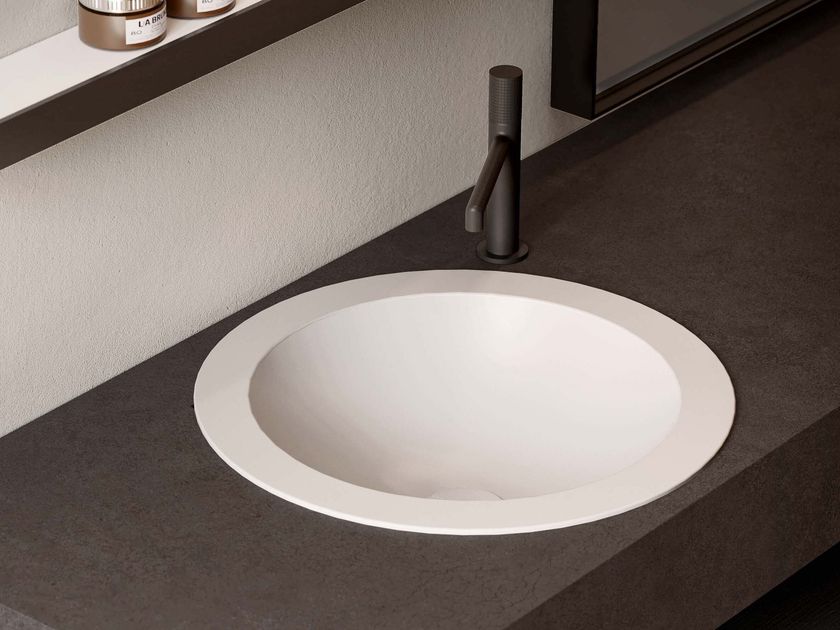 NYÙ 17 | Vanity unit Round inset ceramic washbasin By Ideagroup
