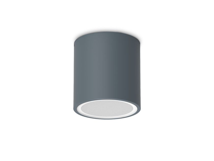 Lampada Da Soffitto TOWER PL1 ROUND – 1 Luce GU10, Gesso E Base Plastica A Baionetta, Dim. 70x110 Mm, IP20, Max 35W