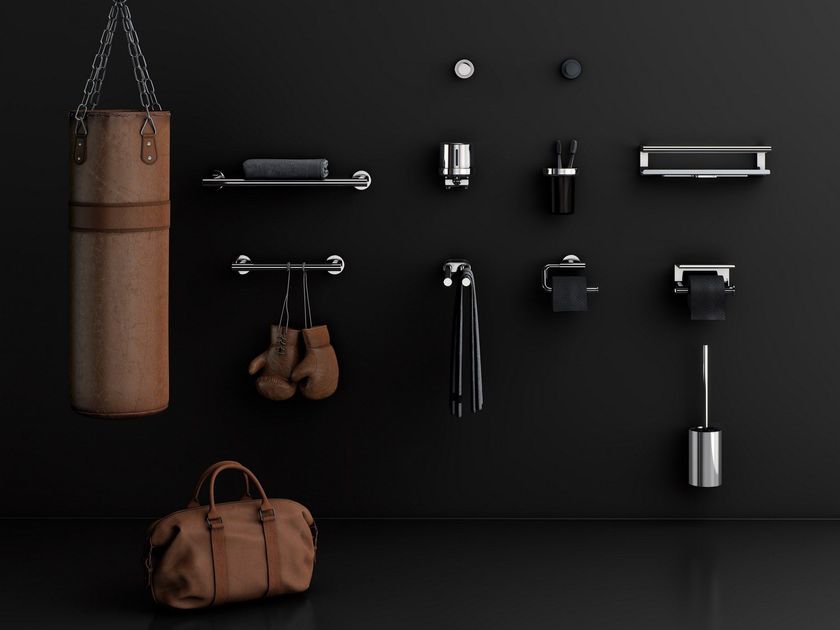 Cosmic Architect Scopino Pavimento/Parete Cromo - Design Versatile Con Fissaggio Nascosto, Made In EU - 3