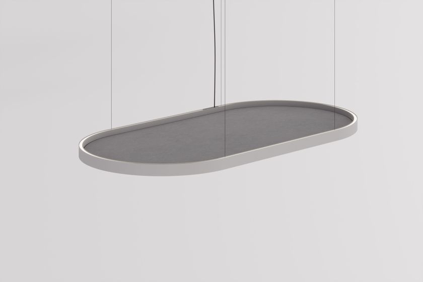 RYNK OVO ACOUSTIC Acoustic LED aluminium pendant lamp By Intra lighting