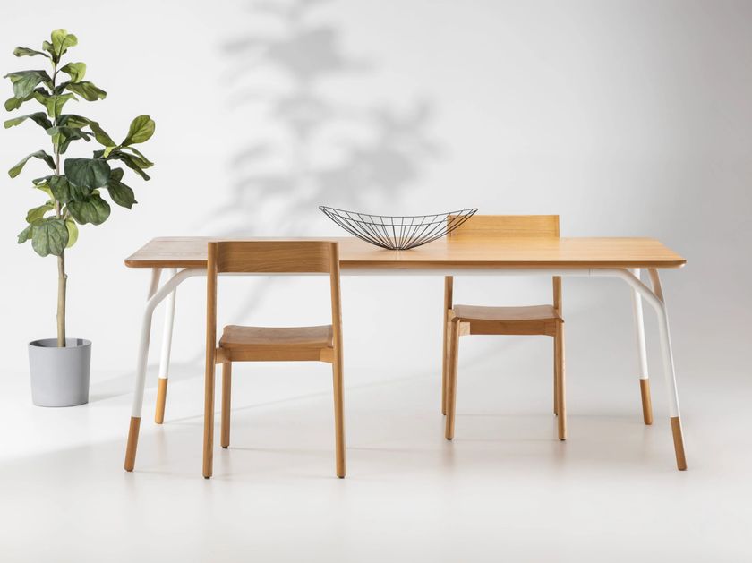 FRAME Rectangular steel and wood table By Italcollections | design JONO ...