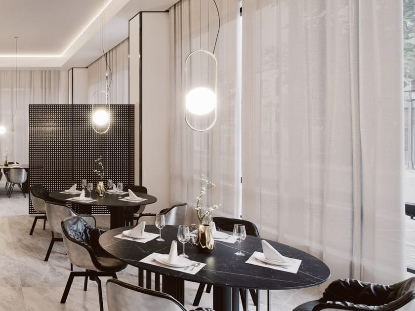 JOPLIN Round ceramic dining table By DRESSY design Sergio Rochas