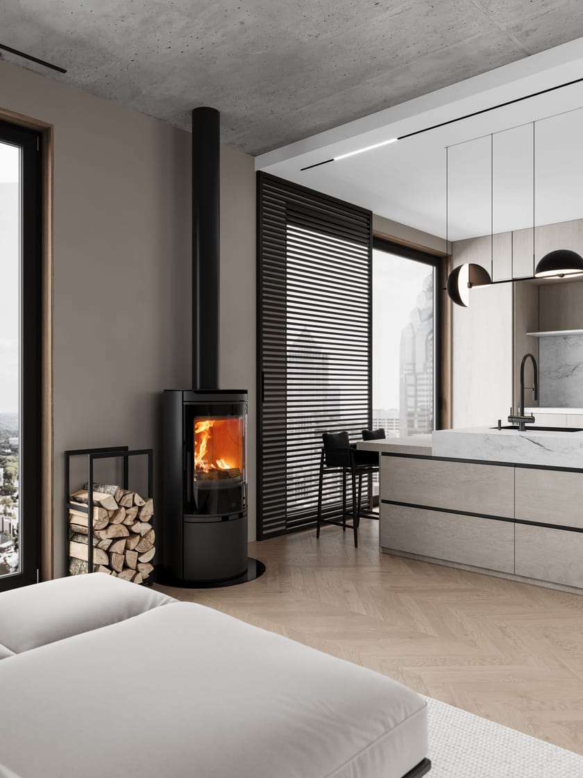 CLIPPER by Jolly Mec - Stufa a legna per riscaldamento aria classe A+ - 3