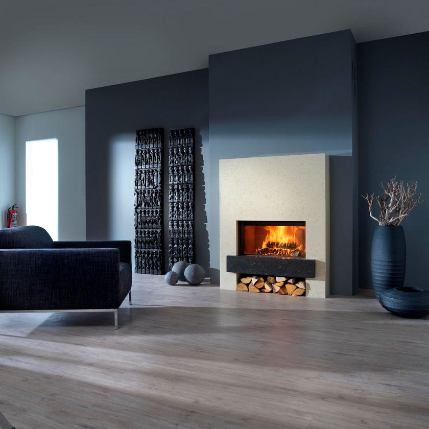 W70 33F Chimenea De Le a Cerrada Empotrada By KALFIRE