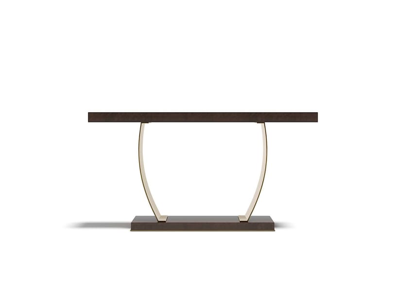 KARAMEL by Capital Collection - Consolle rettangolare in acciaio e legno - 3