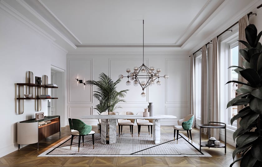 KARIN by Capital Collection - Madia in legno con piano in marmo e ante a battente - 3