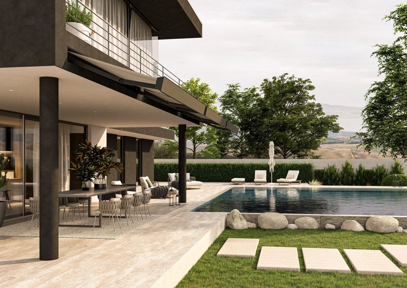 INCA by KE Outdoor Design - Tenda da sole ad incasso con illuminazione integrata - 2