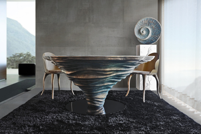 Round marble table KENYA K1380 By KARPA