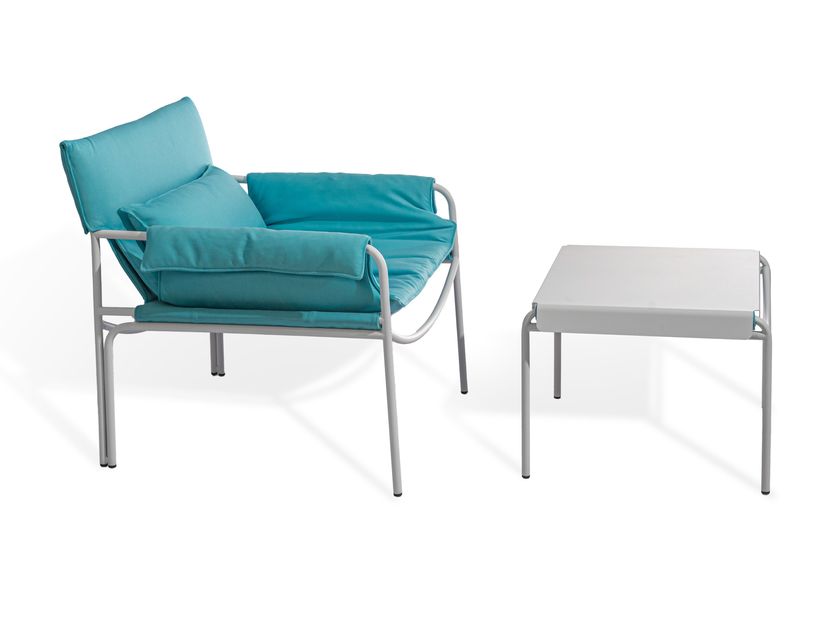 POOL OUTDOOR LOUNGE Tavolino da giardino rettangolare in acciaio By KFF ...