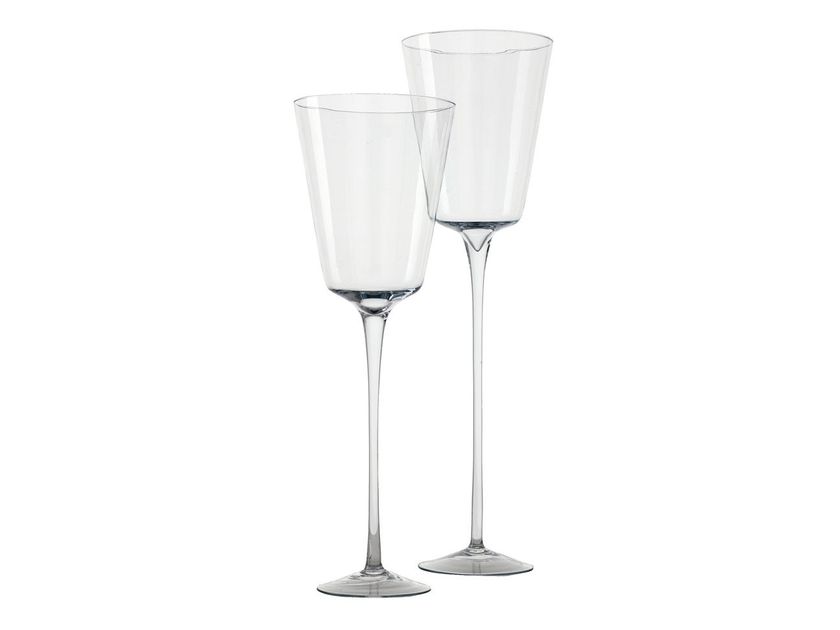CRBUDY Secchiello per Il Ghiaccio in Vetro da 1,5 l/2,7 l con Manici in Legno, per cubetti di Ghiaccio, Bottiglie di Birra e Champagne, secchielli per