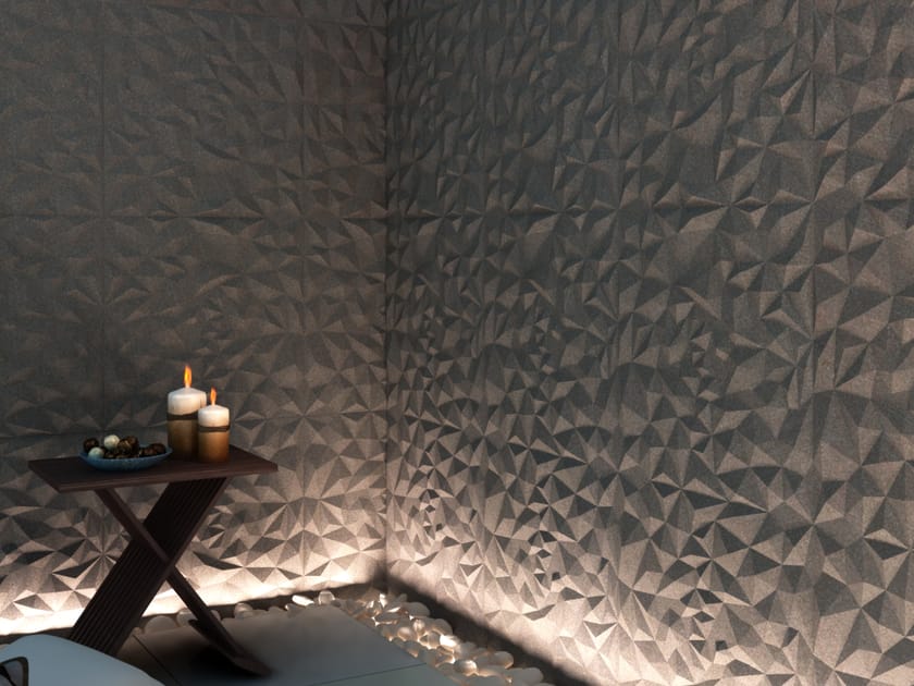 Natural stone 3D Wall Cladding KIRIGAMI By Orvi