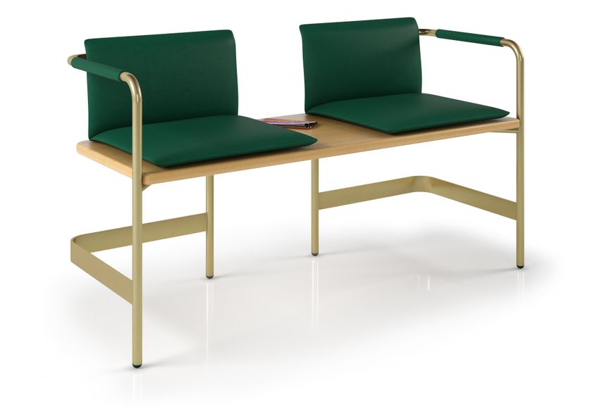 KISS&GO Upholstered bench with back By Cider Edition