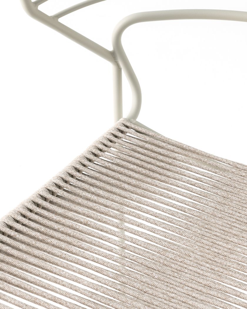 KOKI WIRE Sled base steel chair with polyester rope seat By Desalto ...