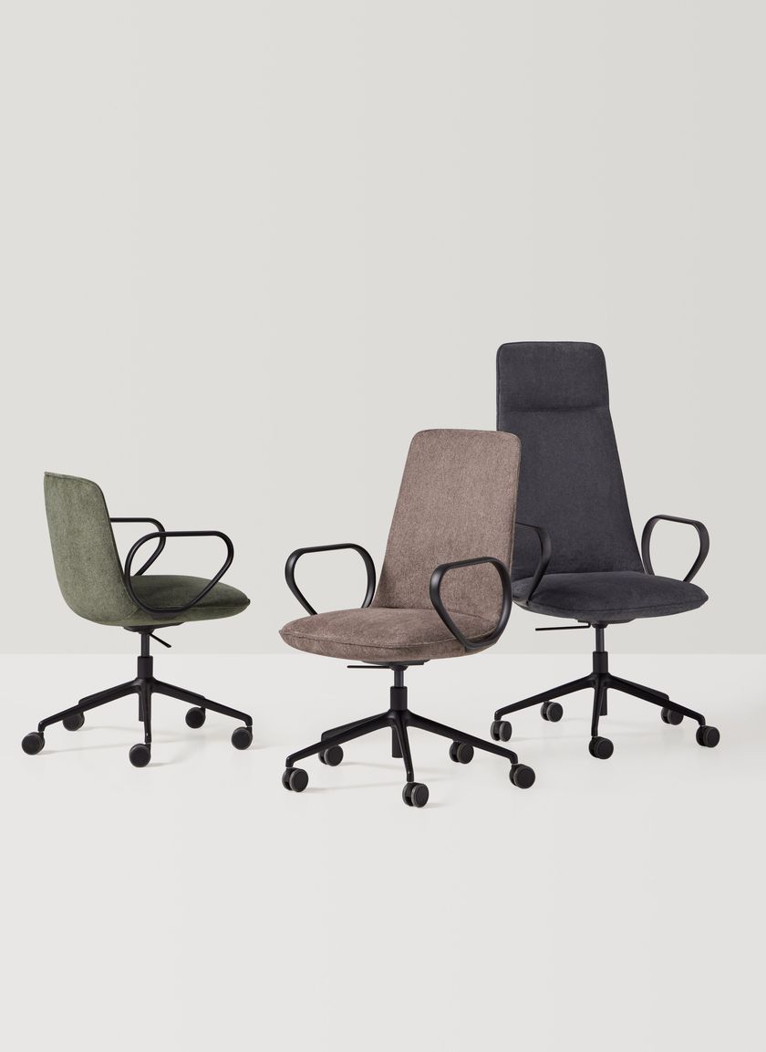 KORI Height-adjustable fabric office chair with armrests By INCLASS ...