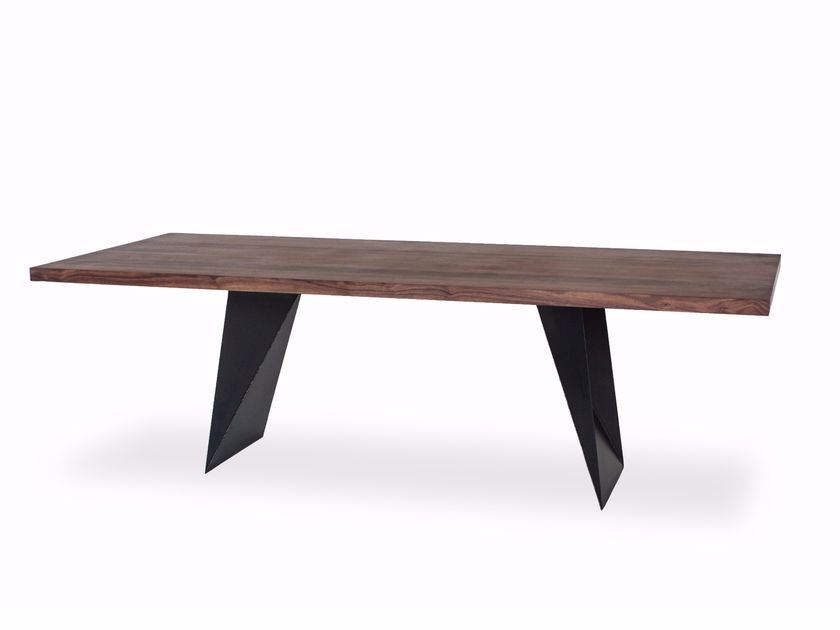 Rectangular solid wood table KU'KI By Riva 1920 design Setsu & Shinobu Ito