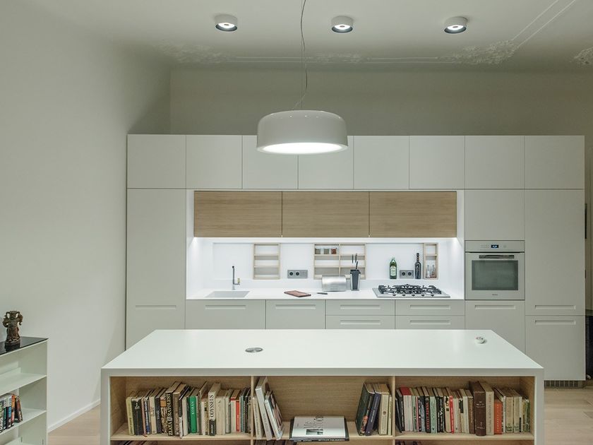 LED semi-inset ceiling lamp KURK By Modular Lighting Instruments
