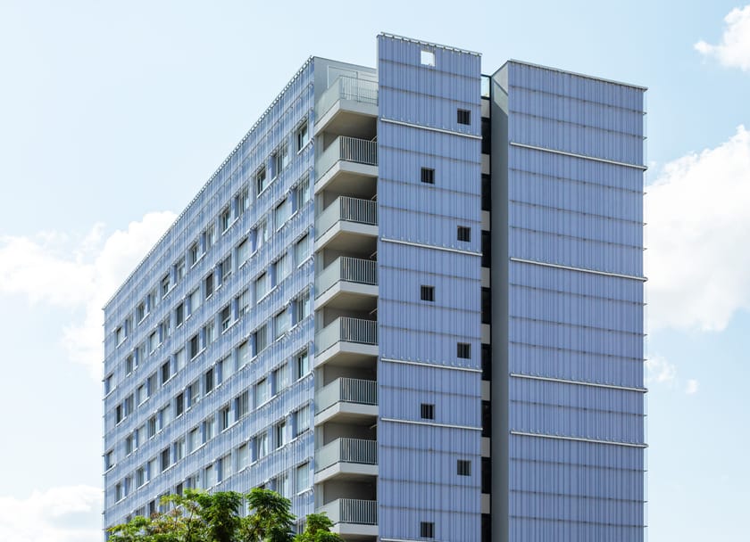 CLADDING KLEY STUDENT RESIDENCE by Kriskadecor - Facciata frangisole in catene di alluminio - 8