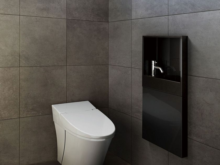 LEPTO INWALL Rectangular marble handrinse basin By Miratap