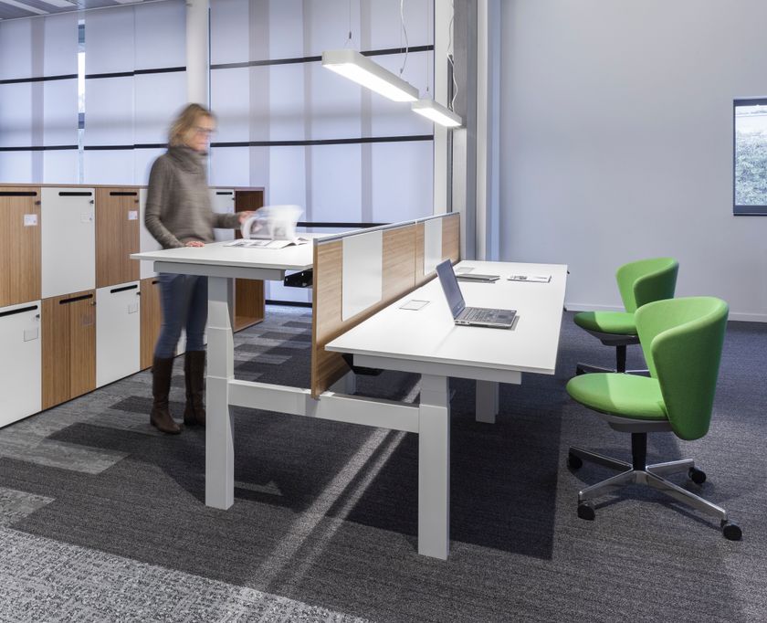 Heightadjustable multiple office workstation LIFT DESK TWIN Lift