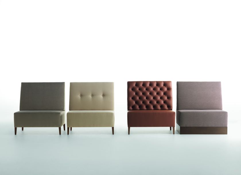 Upholstered modular high-back bench LINEAR 02451 Linear Collection By ...