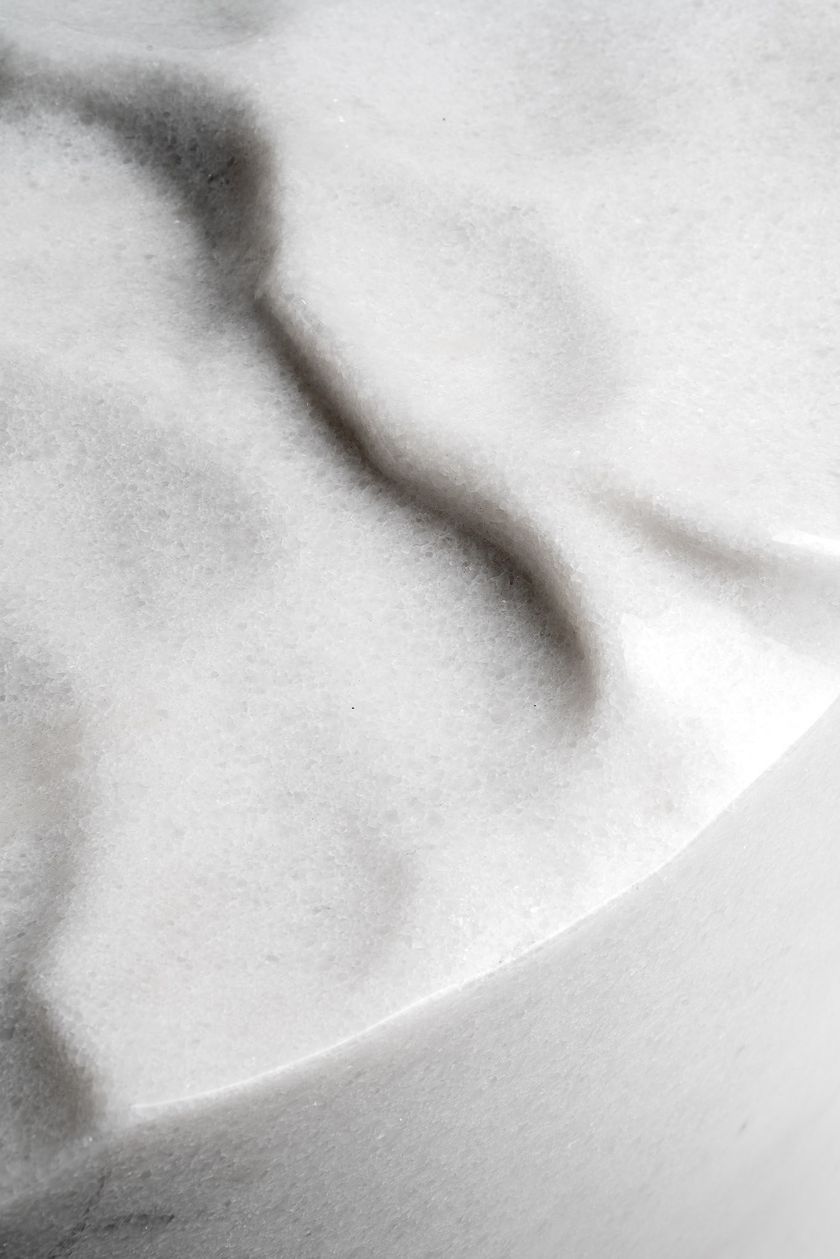 Low round coffee table 'LIQUID WEAVES' TABLE IN MARBLE By Valsecchi Marmi