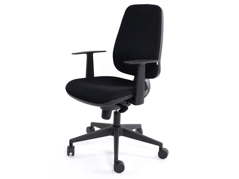 Swivel office chair with 5Spoke base with armrests LITE By Levira