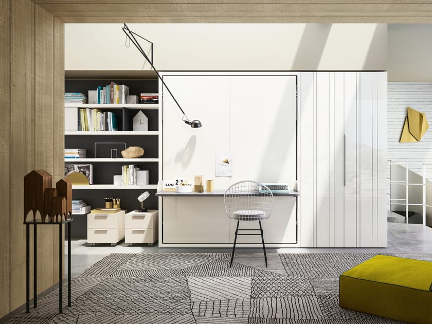 Sectional modular storage wall LIVING & YOUNG SYSTEM By CLEI