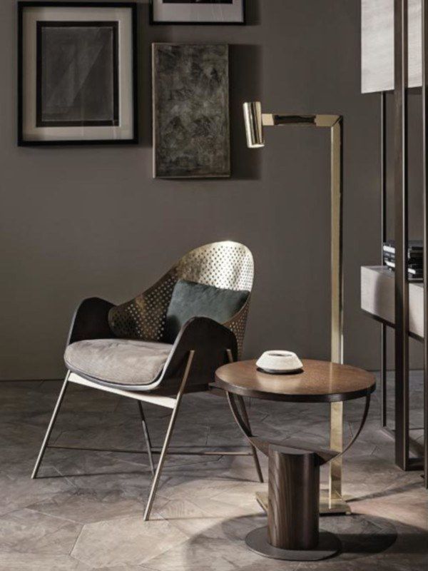 LOOP Round wooden side table By Shake