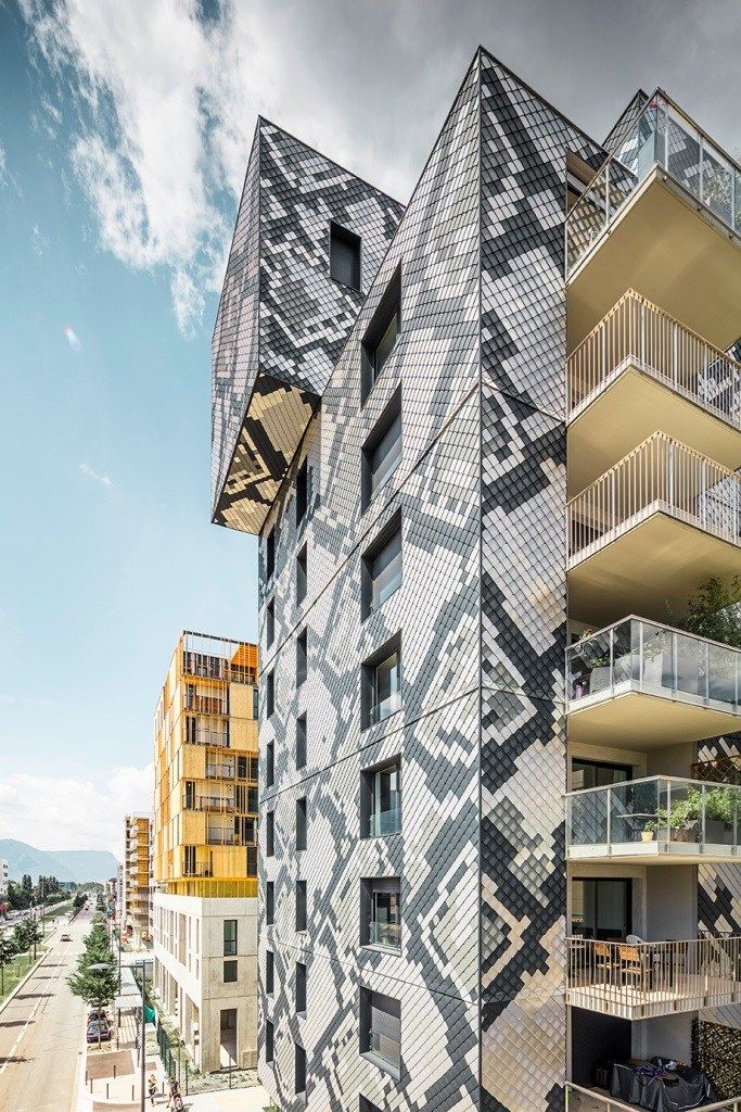 Metal shingle for facades LOSANGA 20 By PREFA ITALIA