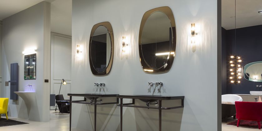 Specchio Da Parete Rettangolare Per Bagno, Confezione Da 2, 91,4x61 Cm - Vetro Temperato HD Con Cornice In Metallo Nero, Antiruggine, Da Appendere Orizzontale O Verticale