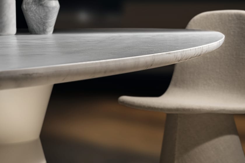 CHAPEAU 2887M by Lago - Tavolo ovale da pranzo in marmo - 3