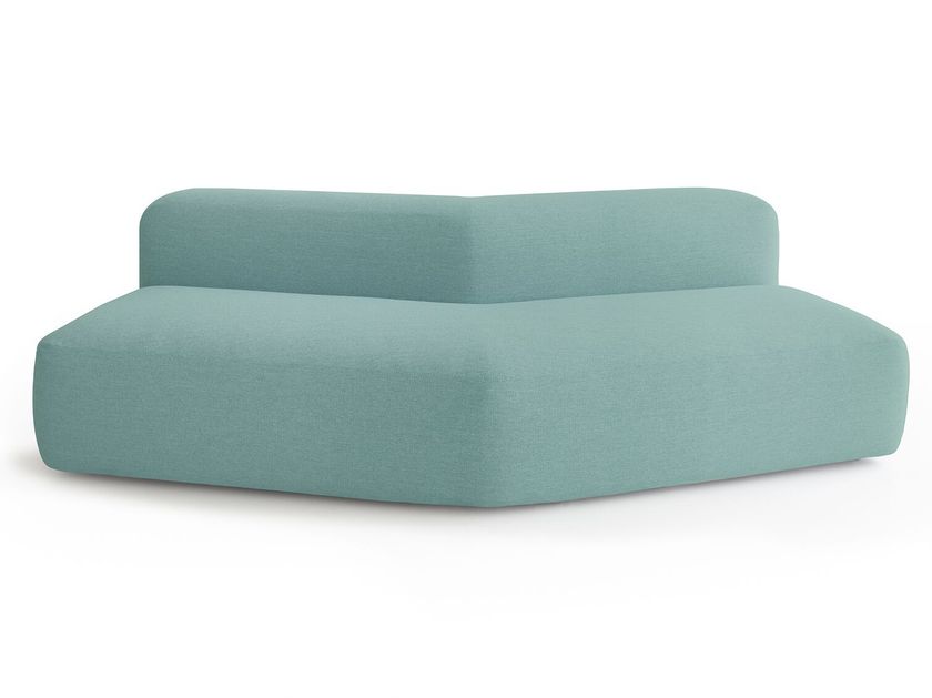 PLUS Sofá curvo modular de tecido com estojo removível By Lapalma ...