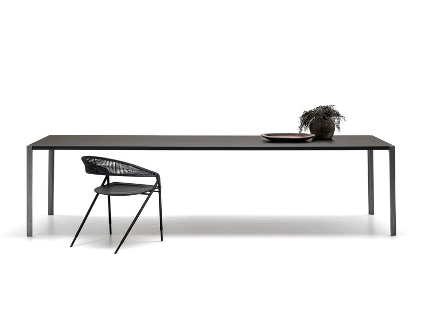 GRAFT Rectangular aluminium and wood dining table By Living Divani ...