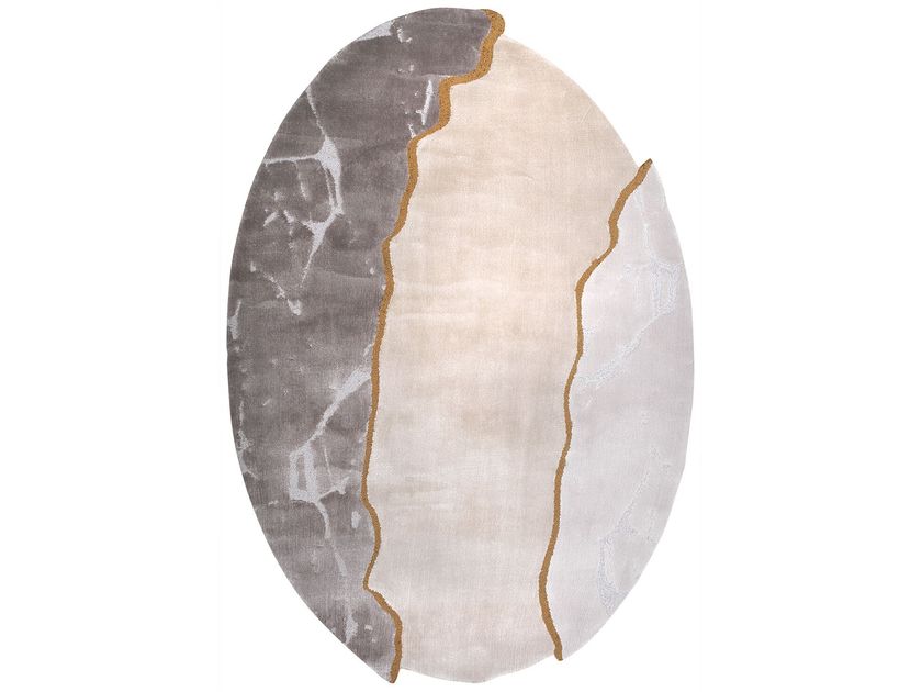 OVOID 004-F Custom wool and viscose rug By Loominology