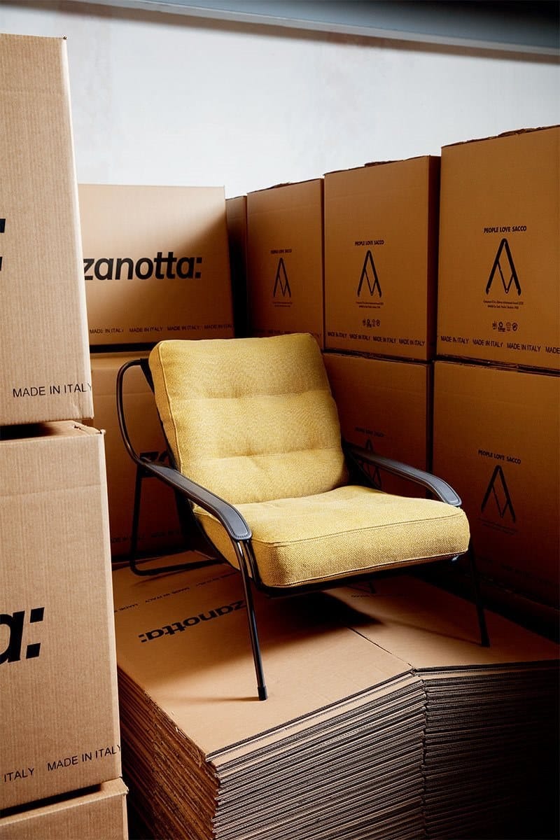 MAGGIOLINA Chaise longue in tessuto By Zanotta design Marco Zanuso