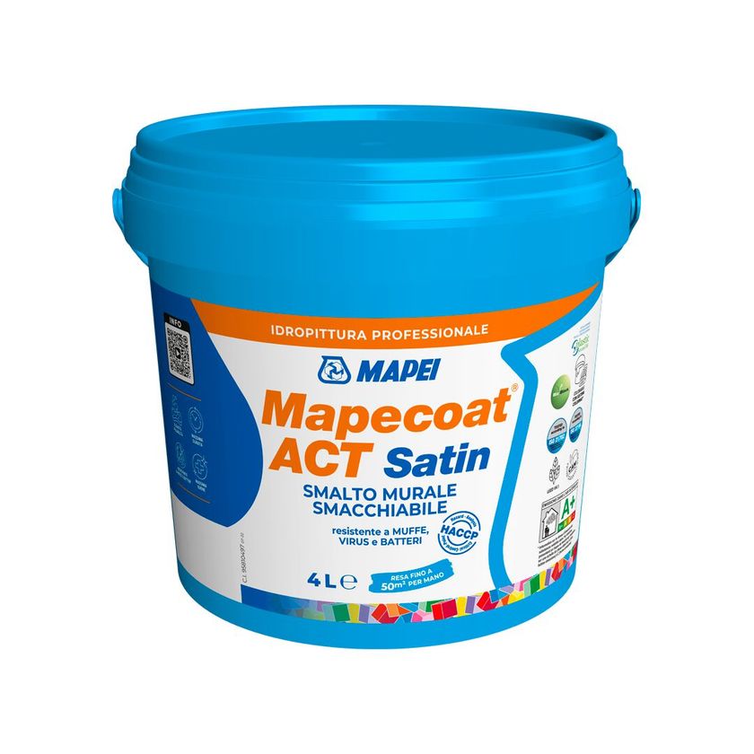 Smalto murale per interni MAPECOAT ACT SATIN - MAPEI - Edilportale