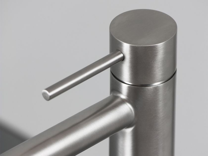 Rubinetto Miscelatore Alto per Lavabo in Acciaio Inox con Maniglia Neve e Scarico | Leroy Merlin