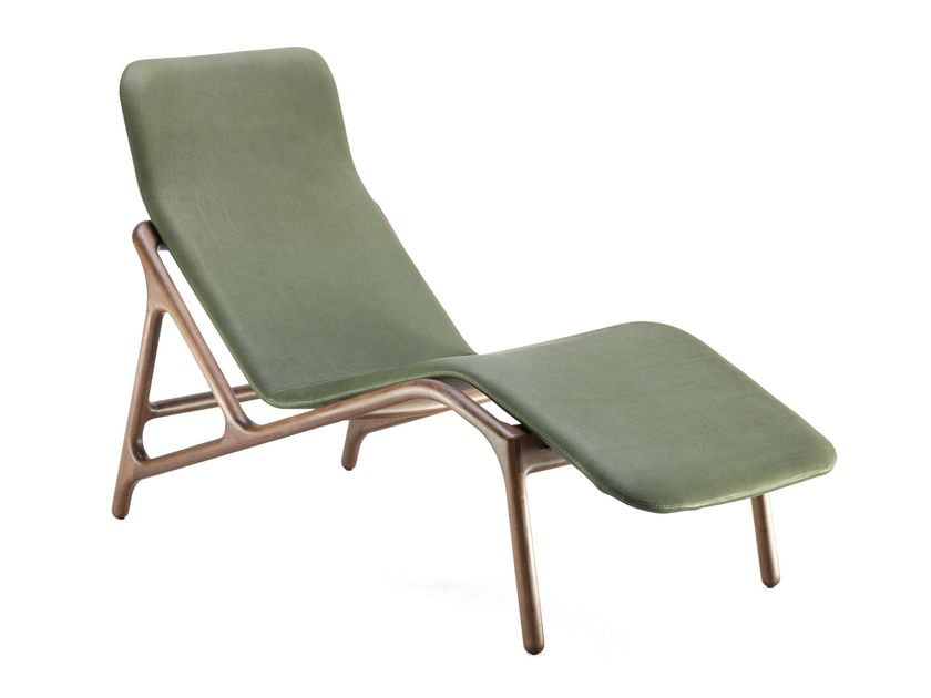 MARSHALL Chaise longue in pelle By Woak | design Zoran Jedrejcic