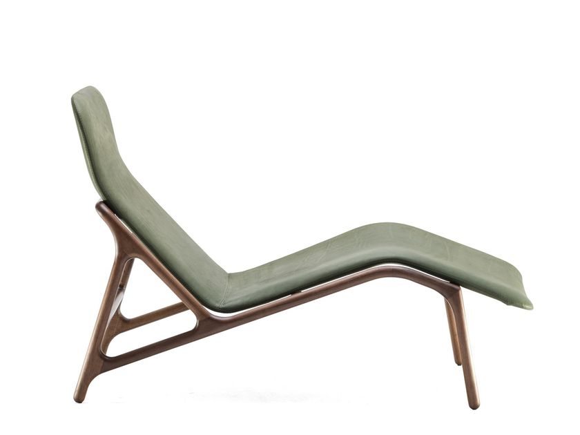 MARSHALL Chaise longue in pelle By Woak | design Zoran Jedrejcic