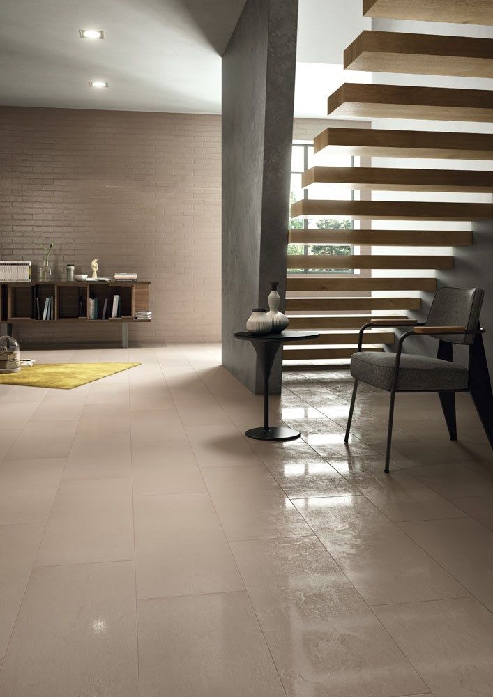 Laminated stoneware wall/floor tiles with concrete effect MATERICA ...