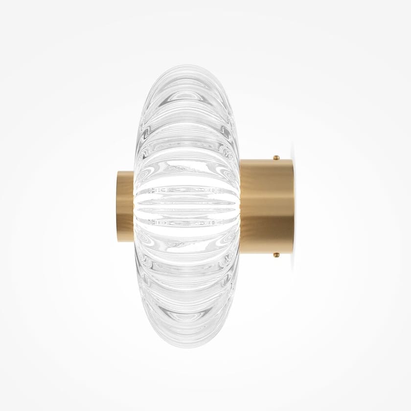 Maytoni Applique A Led, Rotonda, Ø 18 Cm, Trasparente / Oro-image