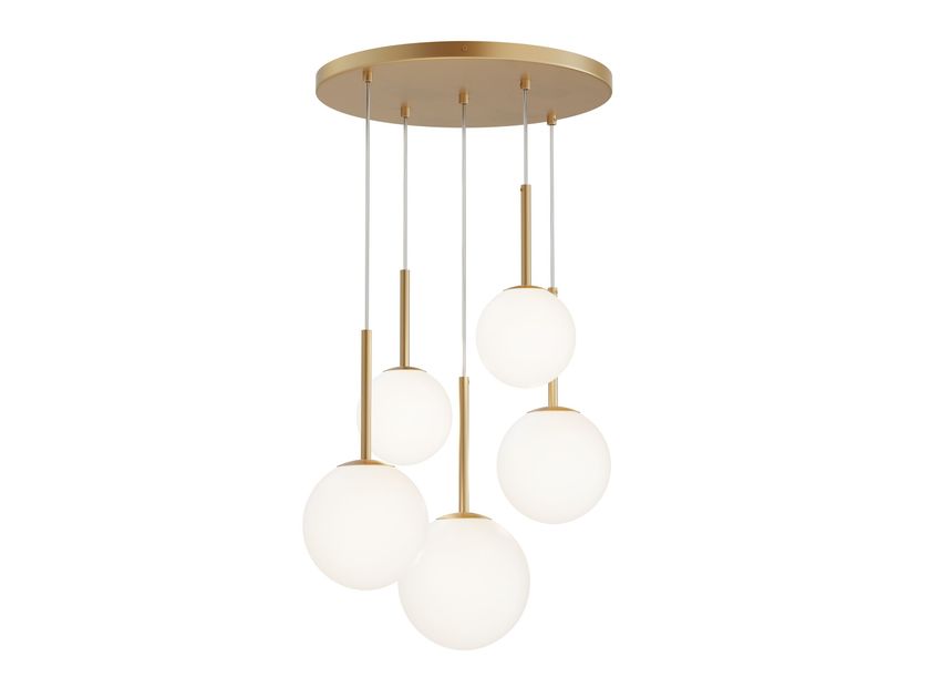 Lampada a sospensione classica Mosoma a 6 luci con struttura a forma di