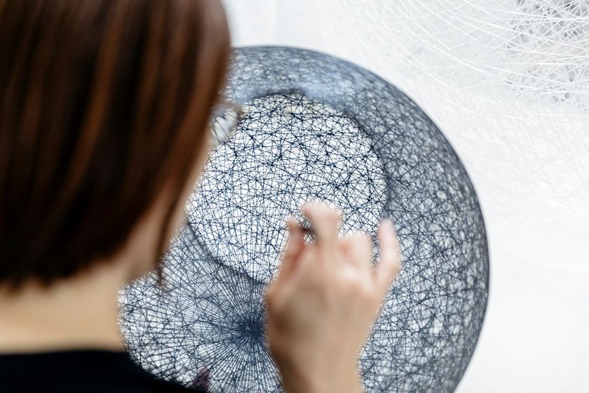 MAYUHANA® TALL FLOOR Lampada da terra By YAMAGIWA | design Toyo Ito