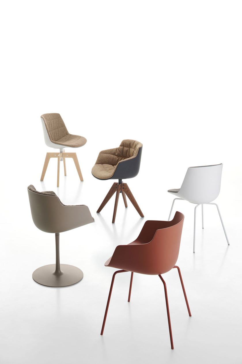 FLOW CHAIR Silla giratoria con caballete de policarbonato By MDF Italia ...