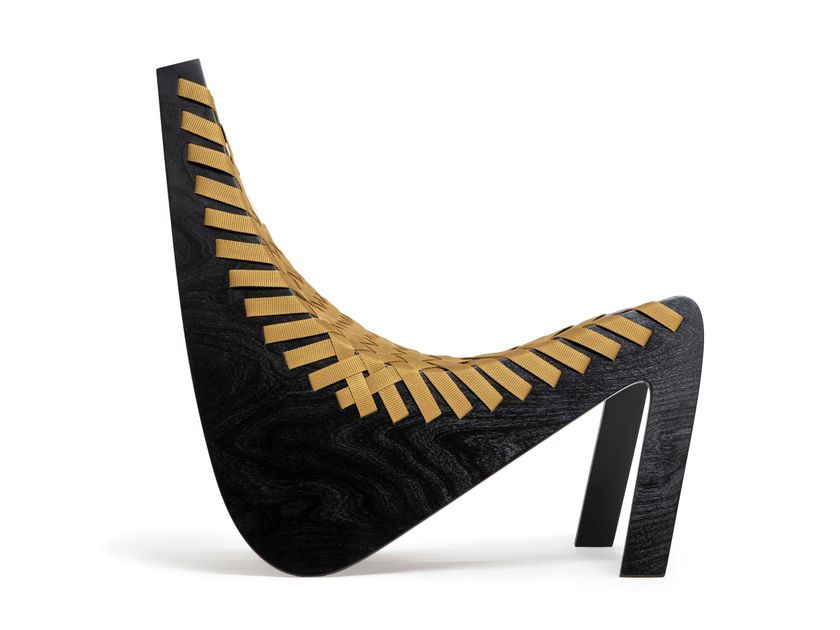 MELON GOLD - BLACK WOOD 休闲椅 By Aggy | design Agota Rimsaite