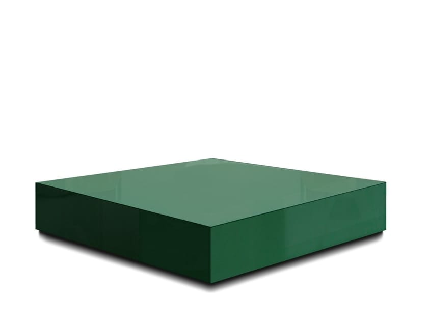 Low square wooden coffee table MEMORIAL By Moanne