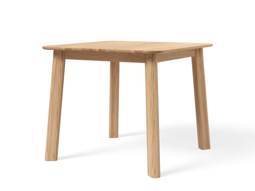 Livinia Aslan Tavolo Da Pranzo Quadrato In Legno Di Quercia Malese – 75x75x74 Cm – Stile Mid-Century – Naturale E Robusto – Finitura Noce - 2