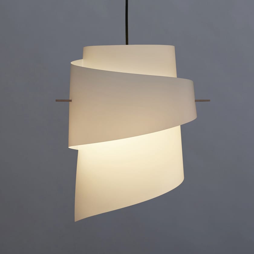 LED handmade plastic pendant lamp ML01 LARGE PLASTIC WHITE By moijn