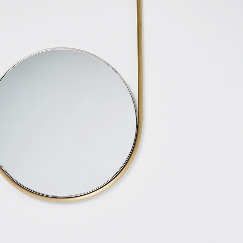 Round wallmounted mirror MOBILE MIRROR By Kristina Dam Studio